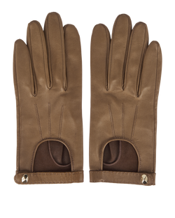 Christian Dior Gloves, Lambskin, Brown, Sz 7.5, 2*